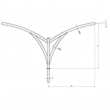 Консольный кронштейн двухрожковый К79-1,0-2,0-1-1