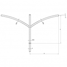 Консольный кронштейн двухрожковый К73-1,0-3,0-1-1