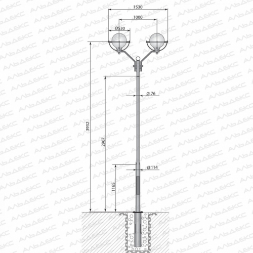 Бол-1-4,1 декоративная опора 