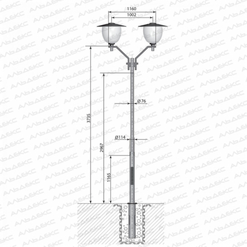 Сокол-3-5,4 декоративная опора